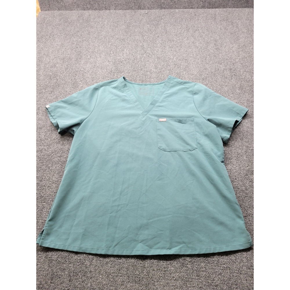 FIGS Catarina One-Pocket Scrub Top XXL Teal Green V-Neck FW1000 Technical Top